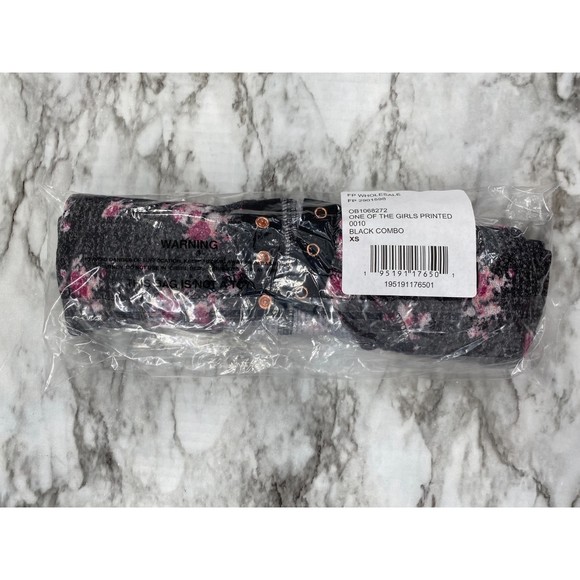 Free People NWT One of the Girls Printed Henley Pink Floral Long Sleeve Top New - Picture 11 of 13